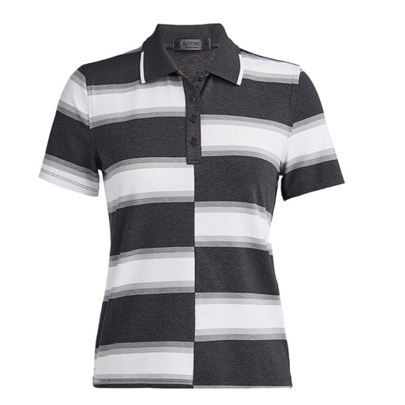 G/FORE Women’s Offset Gradient Stripe Tech Polo NWOT Size Small - Picture 3 of 14